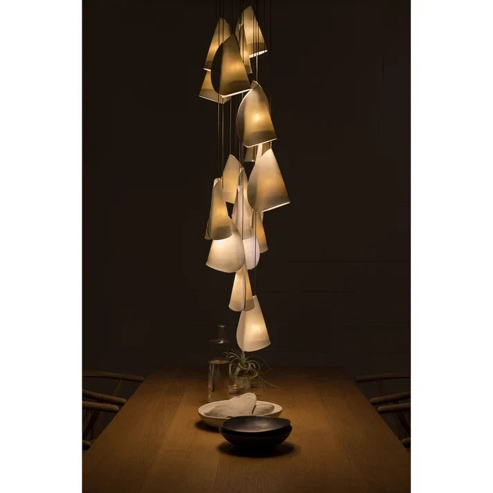 Cascade Petal Chandelier in porcelain for Dining Room by AUVIELIGHT