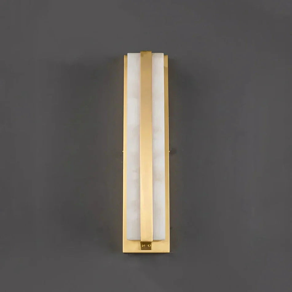 Central Wall Light in alabaster for Hallway by AUVIELIGHT