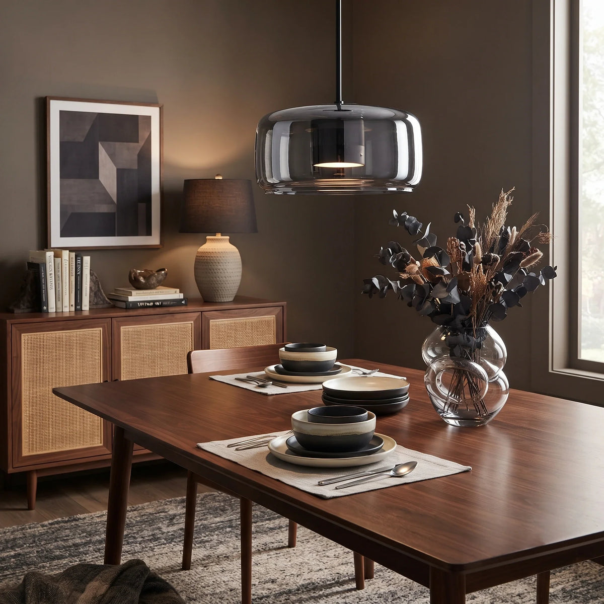 Sphere Pendant Light in chrome for Kitchen Island by AUVIELIGHT