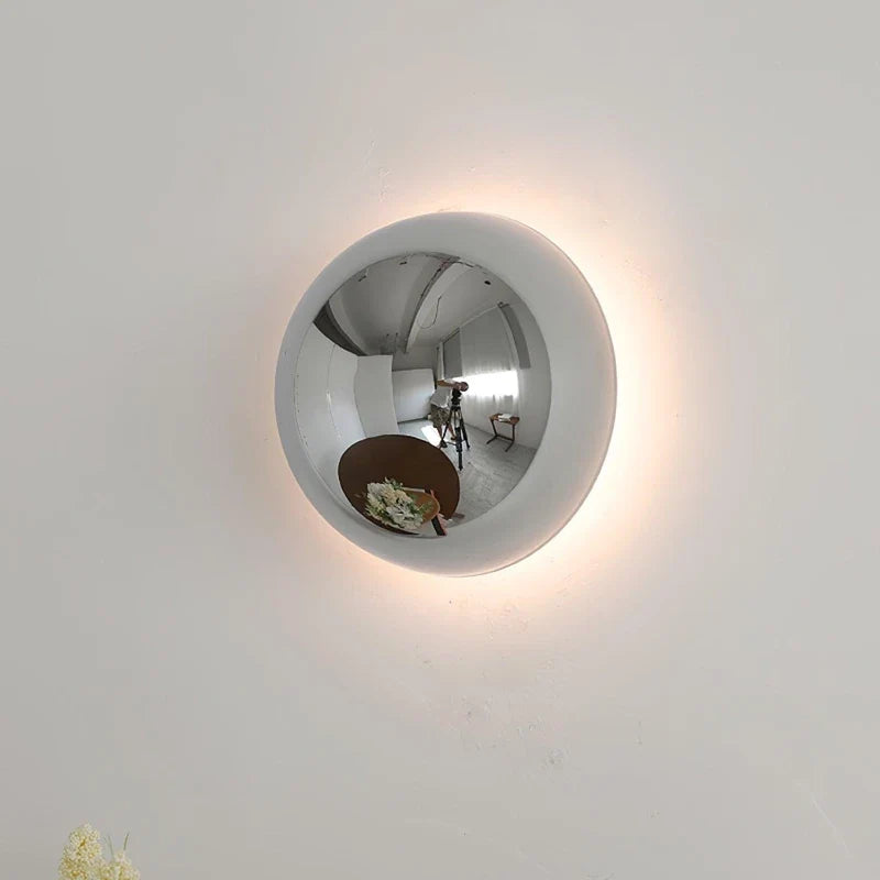 Sphere Wall Sconce in chrome for Hallway by AUVIELIGHT