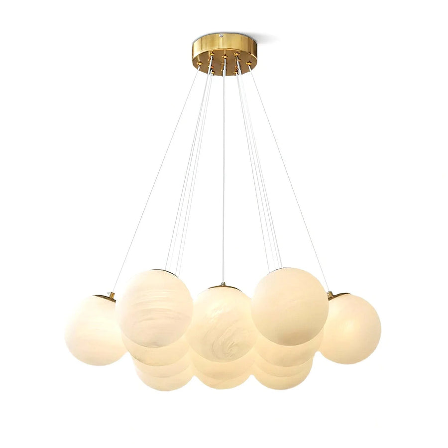 Cluster Globe Chandelier in glass for Dining Room by AUVIELIGHT