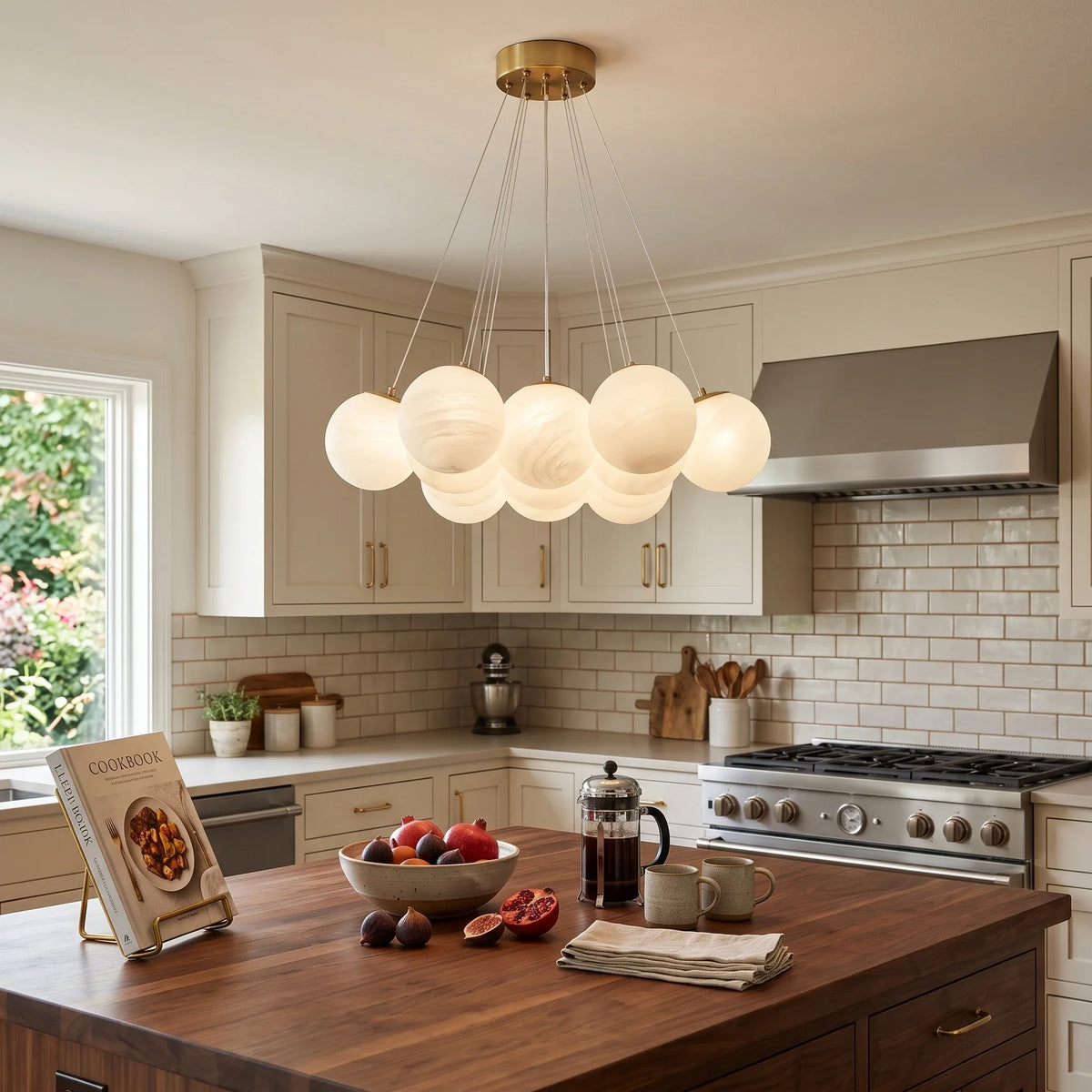 Cluster Globe Chandelier in glass for Dining Room by AUVIELIGHT