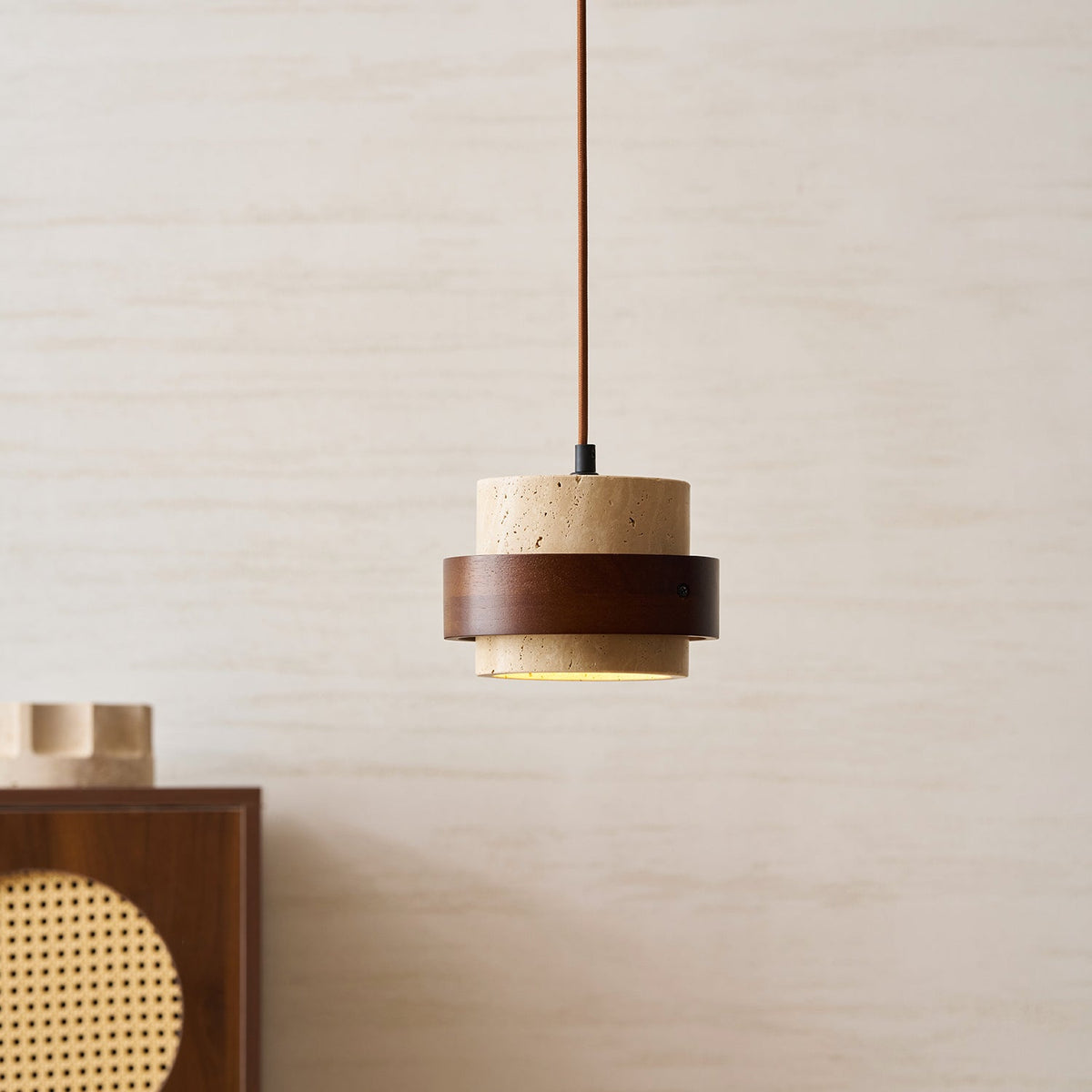 Modern Pendant Light in travertine for Kitchen Island by AUVIELIGHT