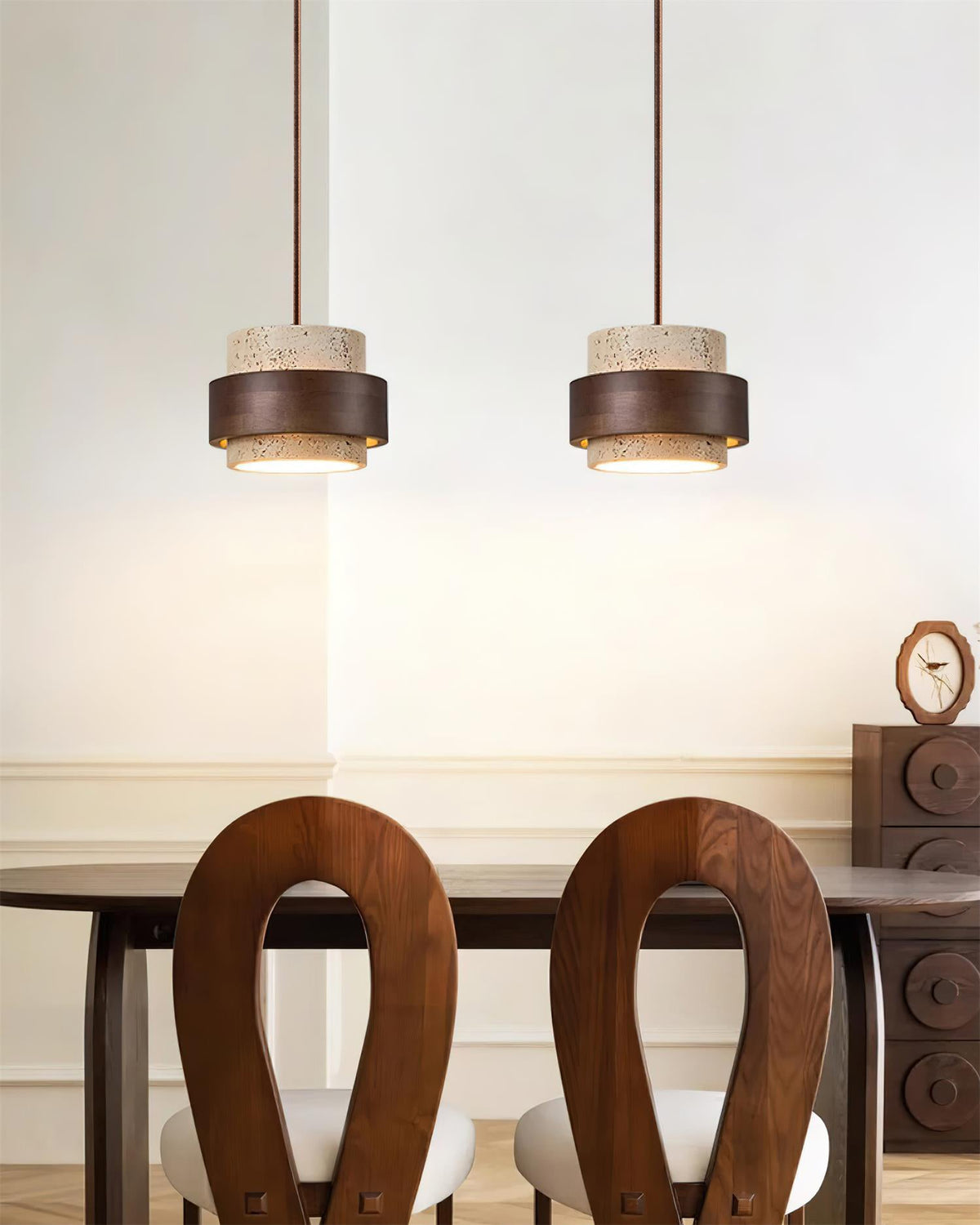 Modern Pendant Light in travertine for Kitchen Island by AUVIELIGHT