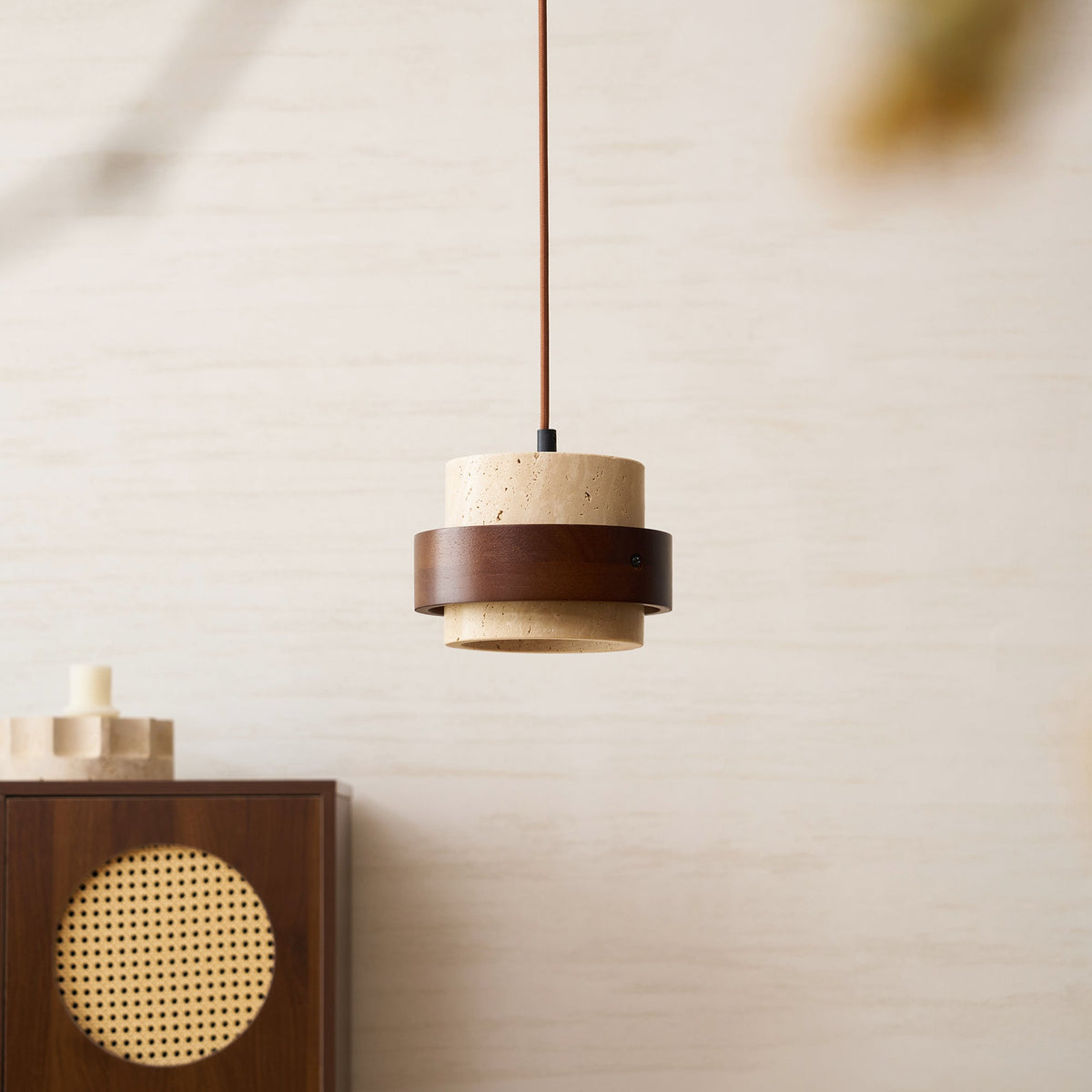 Modern Pendant Light in travertine for Kitchen Island by AUVIELIGHT