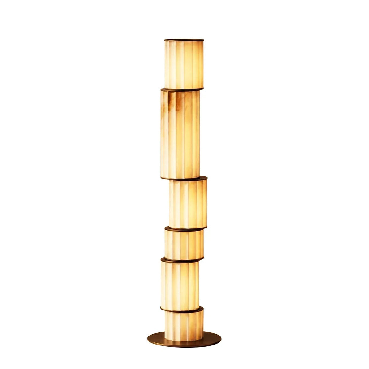 Column Floor Lamp in alabaster for Living Room by AUVIELIGHT