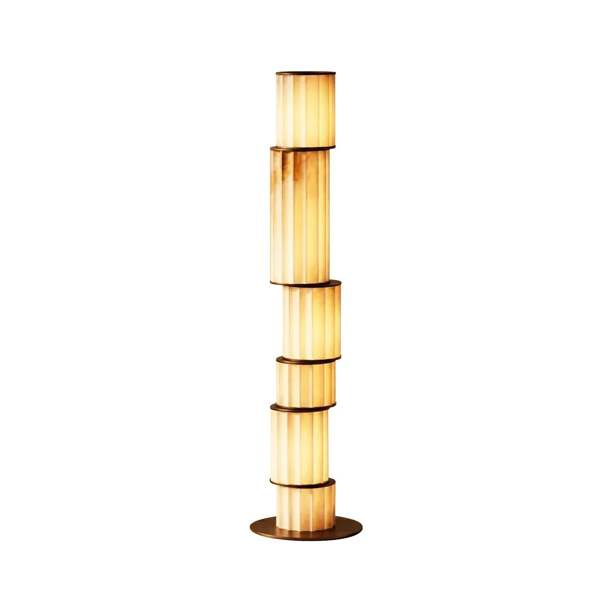 Column Floor Lamp in alabaster for Living Room by AUVIELIGHT