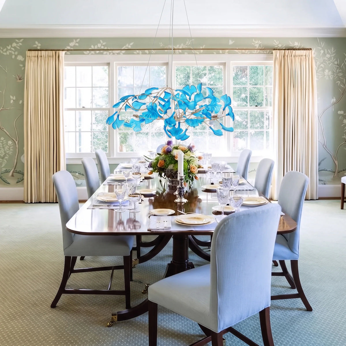 Ginkgo Leaf Chandelier for Dining Room by AUVIELIGHT