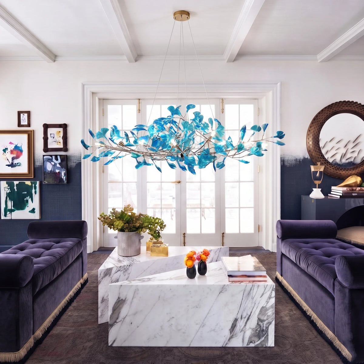 Ginkgo Leaf Chandelier for Dining Room by AUVIELIGHT