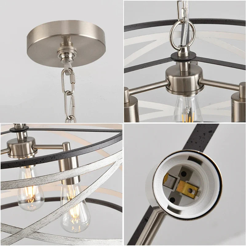 Crisscross Drum Chandelier for Dining Room by AUVIELIGHT