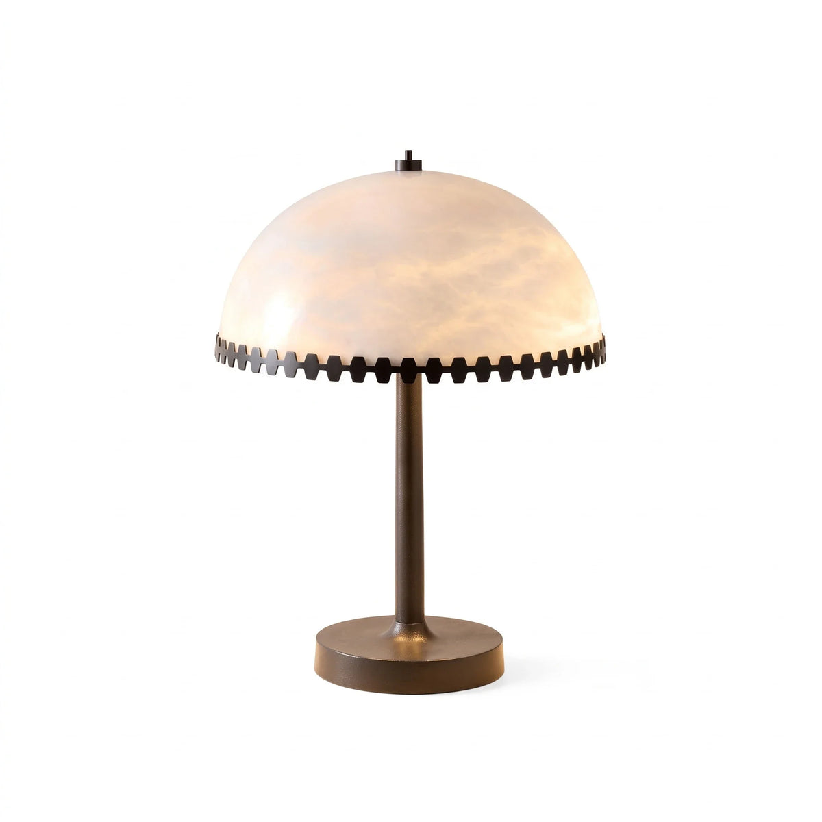 Crown Lamp in alabaster for Living Room by AUVIELIGHT, ∅ 9.8"x H 13.8" / Black & White / AU Plug and 3 other sizes