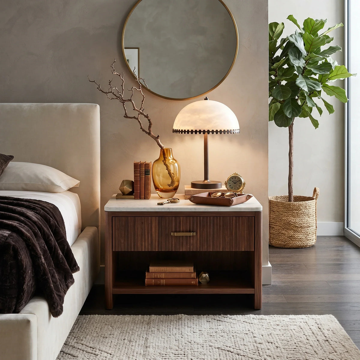 Crown Lamp in alabaster for Living Room by AUVIELIGHT