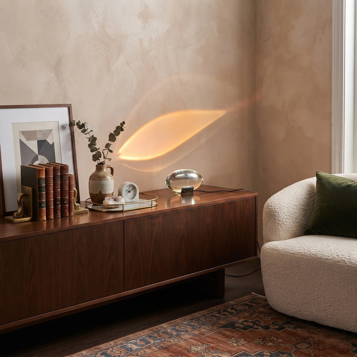 Pebble Table Lamp in crystal for Living Room by AUVIELIGHT