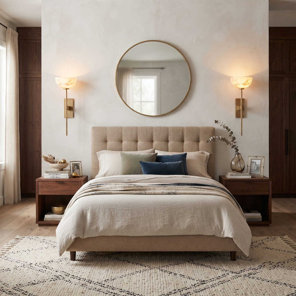 Cupa Torchiere Wall Sconce in alabaster for Hallway by AUVIELIGHT