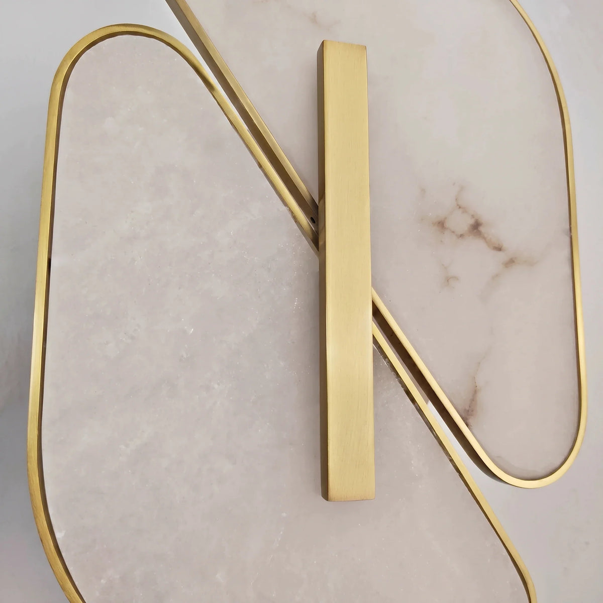 Backlit Curved Wall Sconce in alabaster for Hallway by AUVIELIGHT