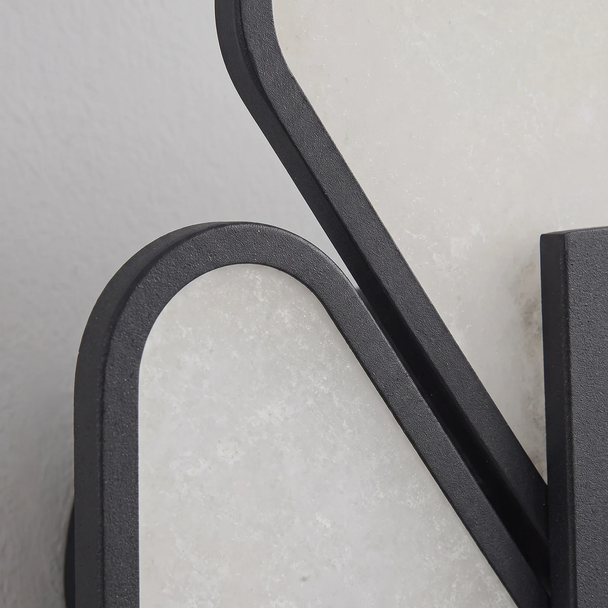 Backlit Curved Wall Sconce in alabaster for Hallway by AUVIELIGHT