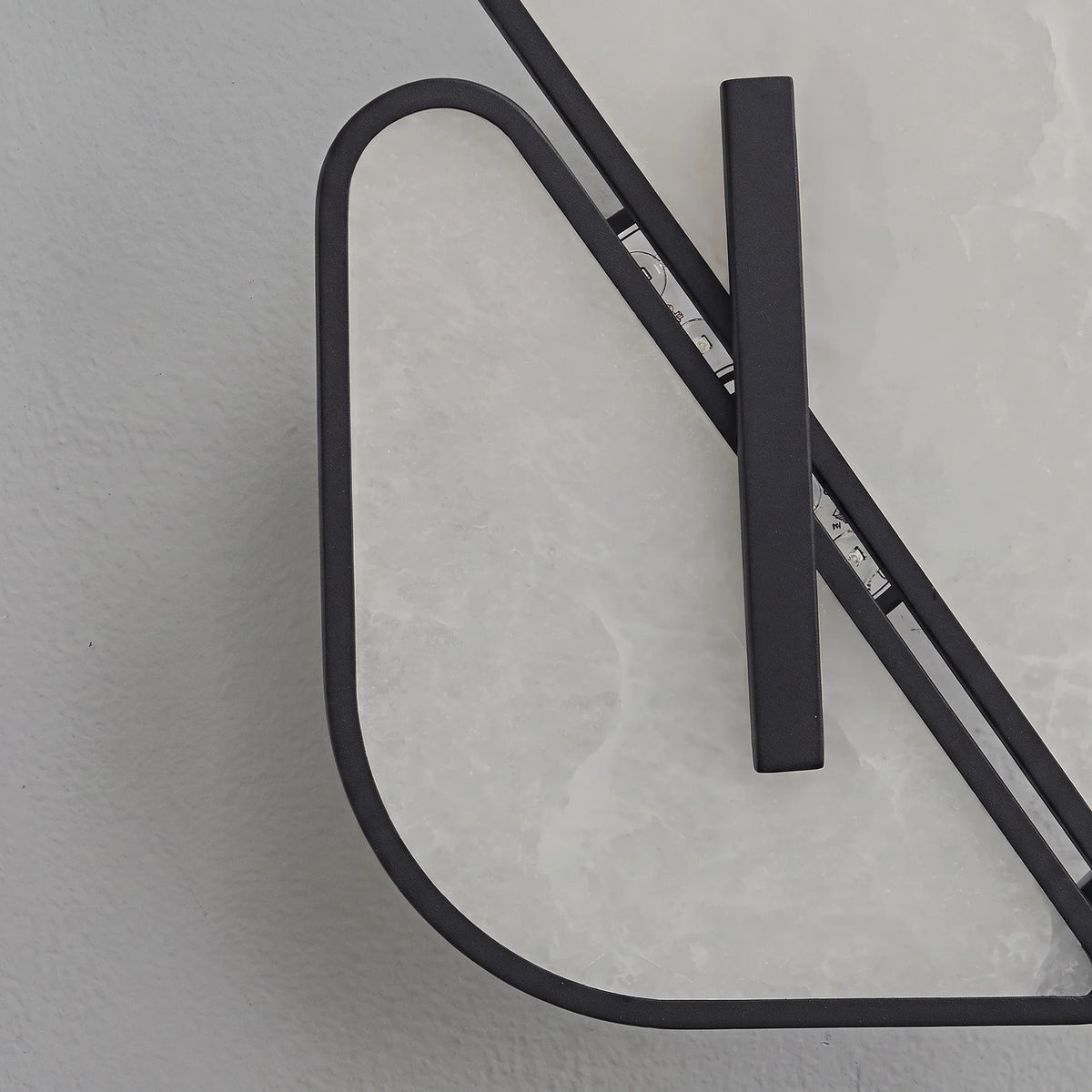 Backlit Curved Wall Sconce in alabaster for Hallway by AUVIELIGHT