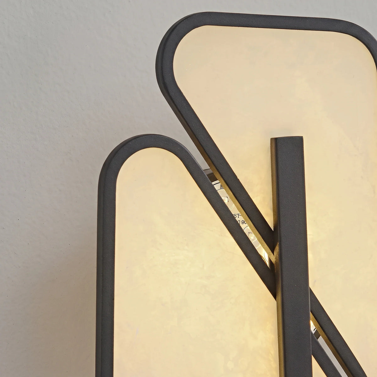 Backlit Curved Wall Sconce in alabaster for Hallway by AUVIELIGHT