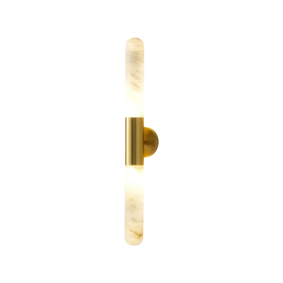 Cylindrical Slim Wall Light in alabaster for Hallway by AUVIELIGHT