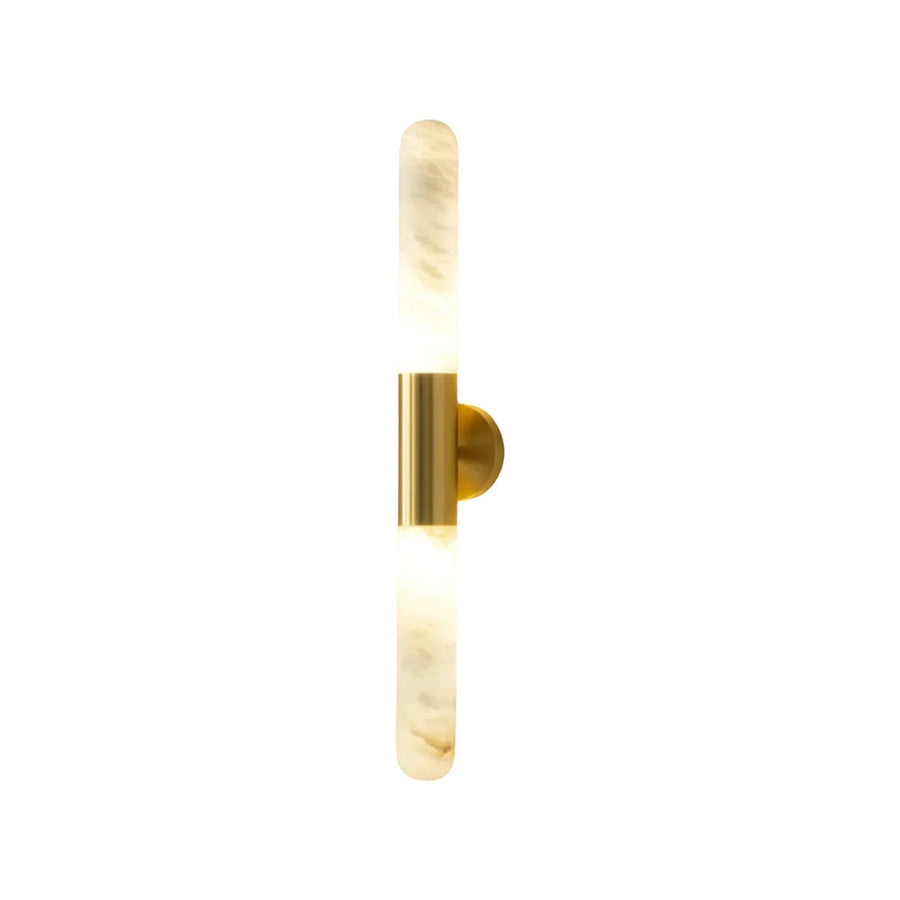 Cylindrical Slim Wall Light in alabaster for Hallway by AUVIELIGHT