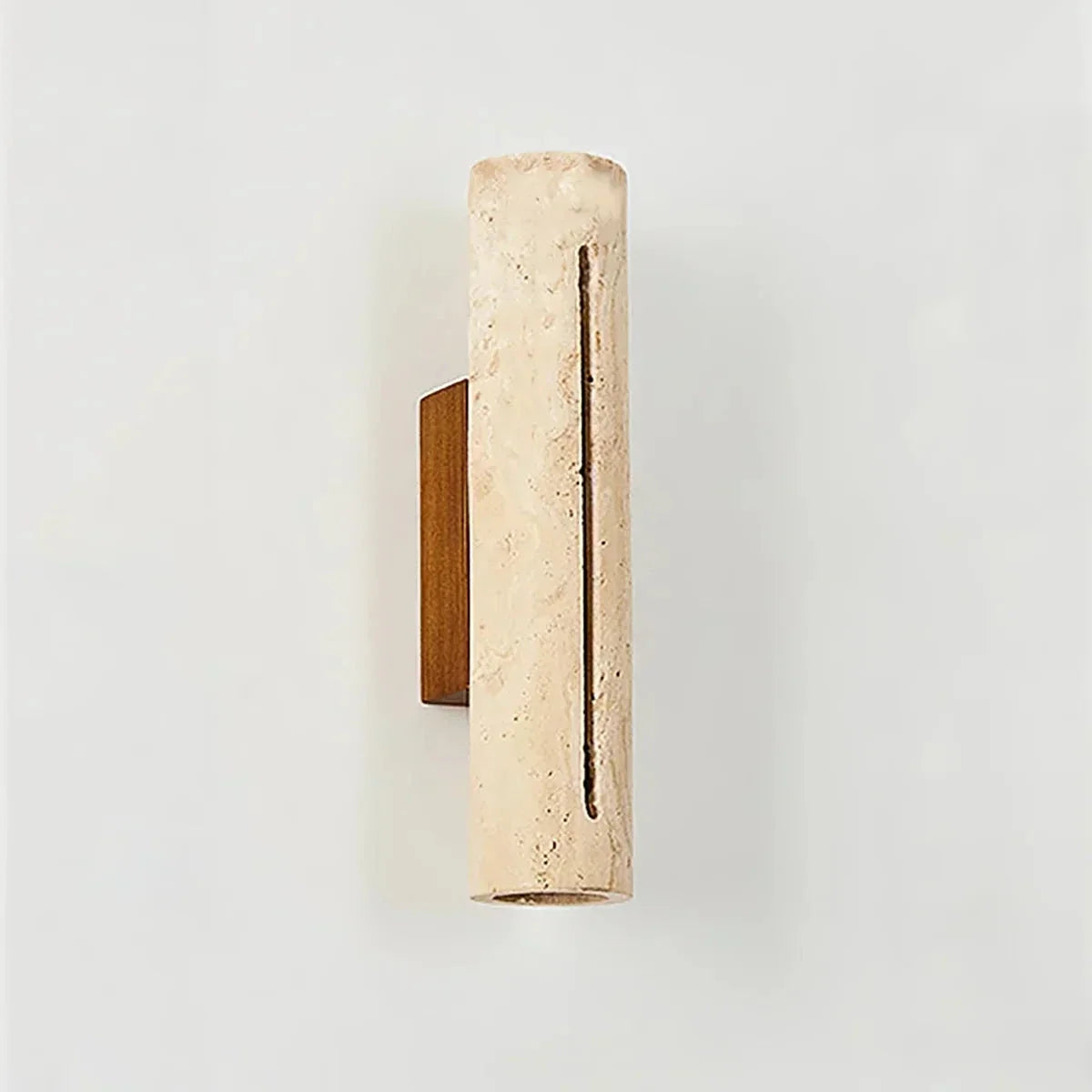 Cylindrical Wall Light in travertine for Hallway by AUVIELIGHT