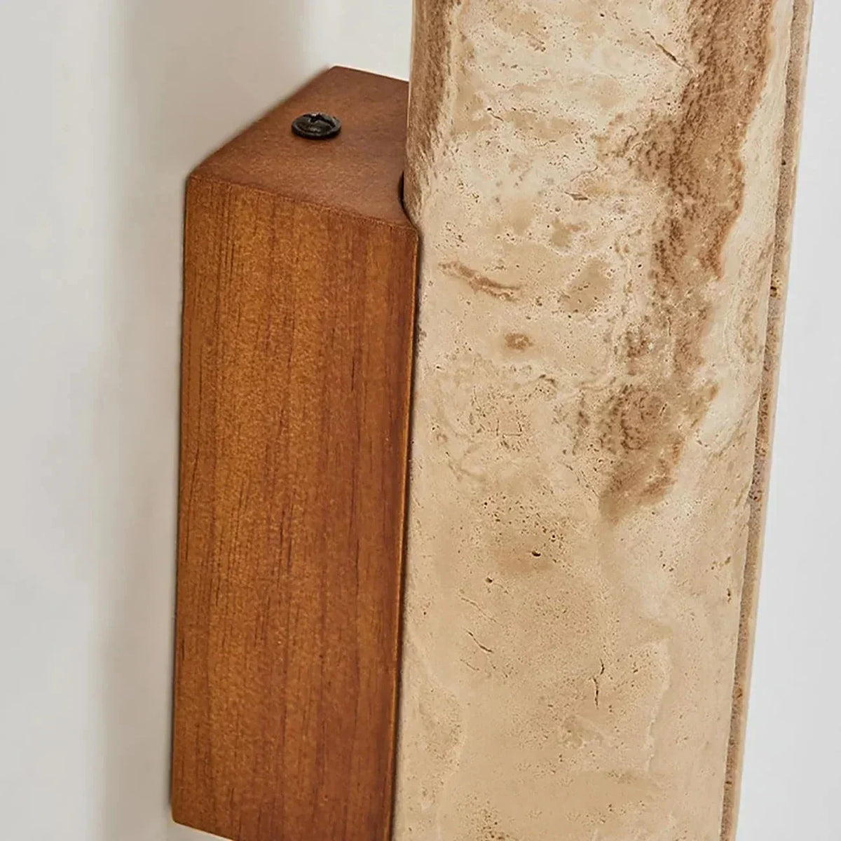 Cylindrical Wall Light in travertine for Hallway by AUVIELIGHT