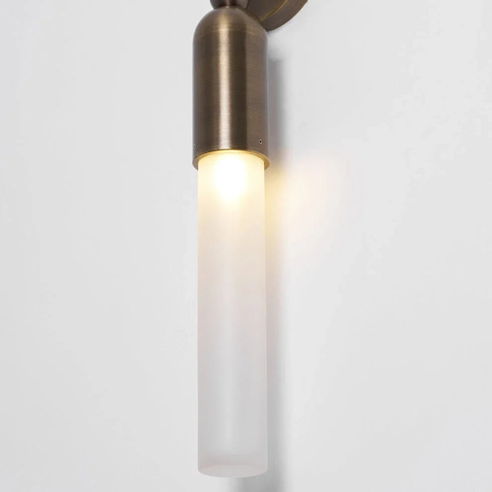 Cylindrical Wall Light in frosted for Hallway by AUVIELIGHT