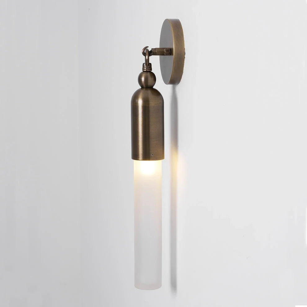 Cylindrical Wall Light in frosted for Hallway by AUVIELIGHT