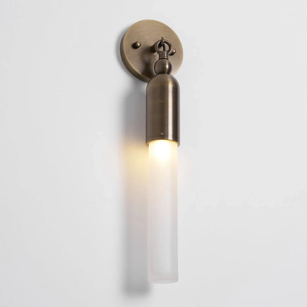 Cylindrical Wall Light in frosted for Hallway by AUVIELIGHT