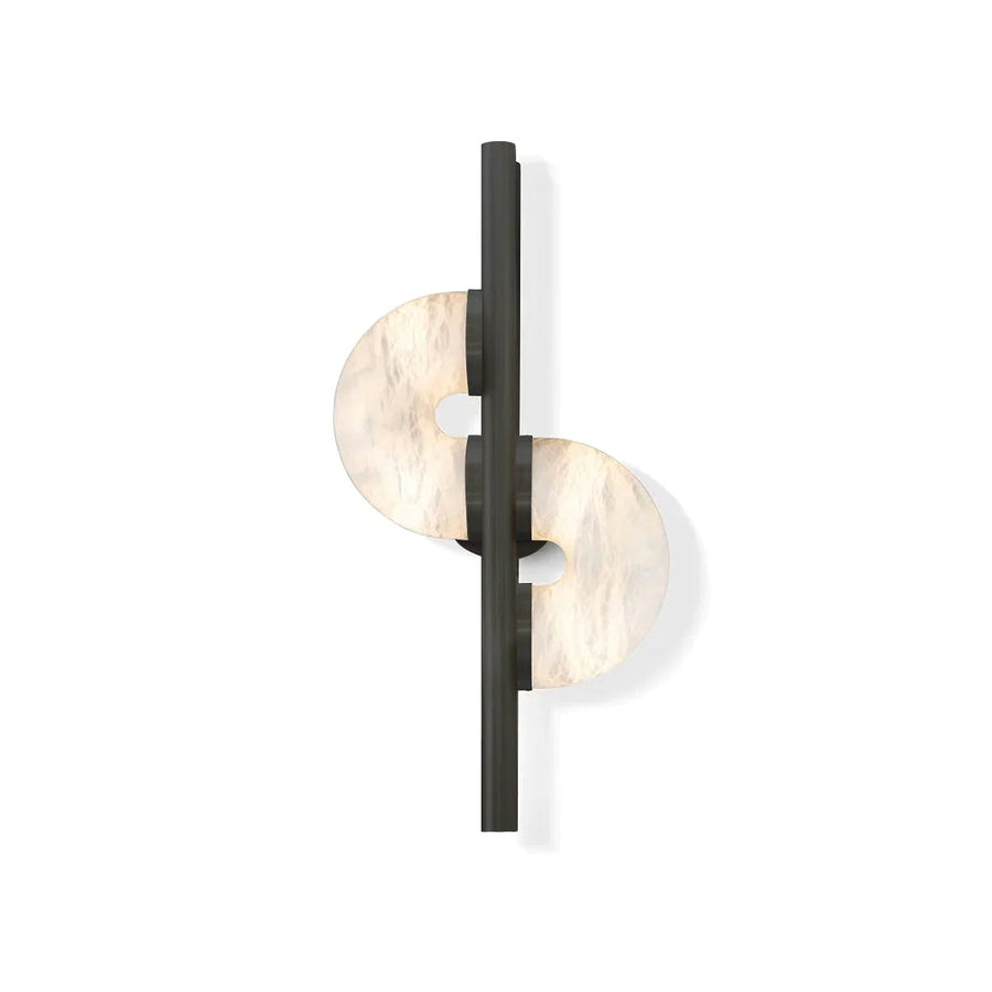 Dolly Geometric Wall Sconce in alabaster for Hallway by AUVIELIGHT