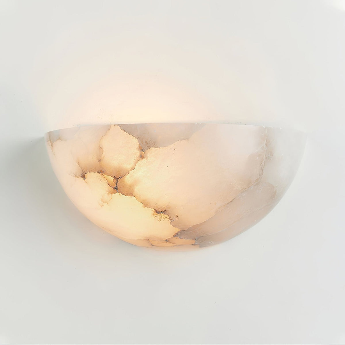 Dolly Bowl Wall Sconce in alabaster for Hallway by AUVIELIGHT