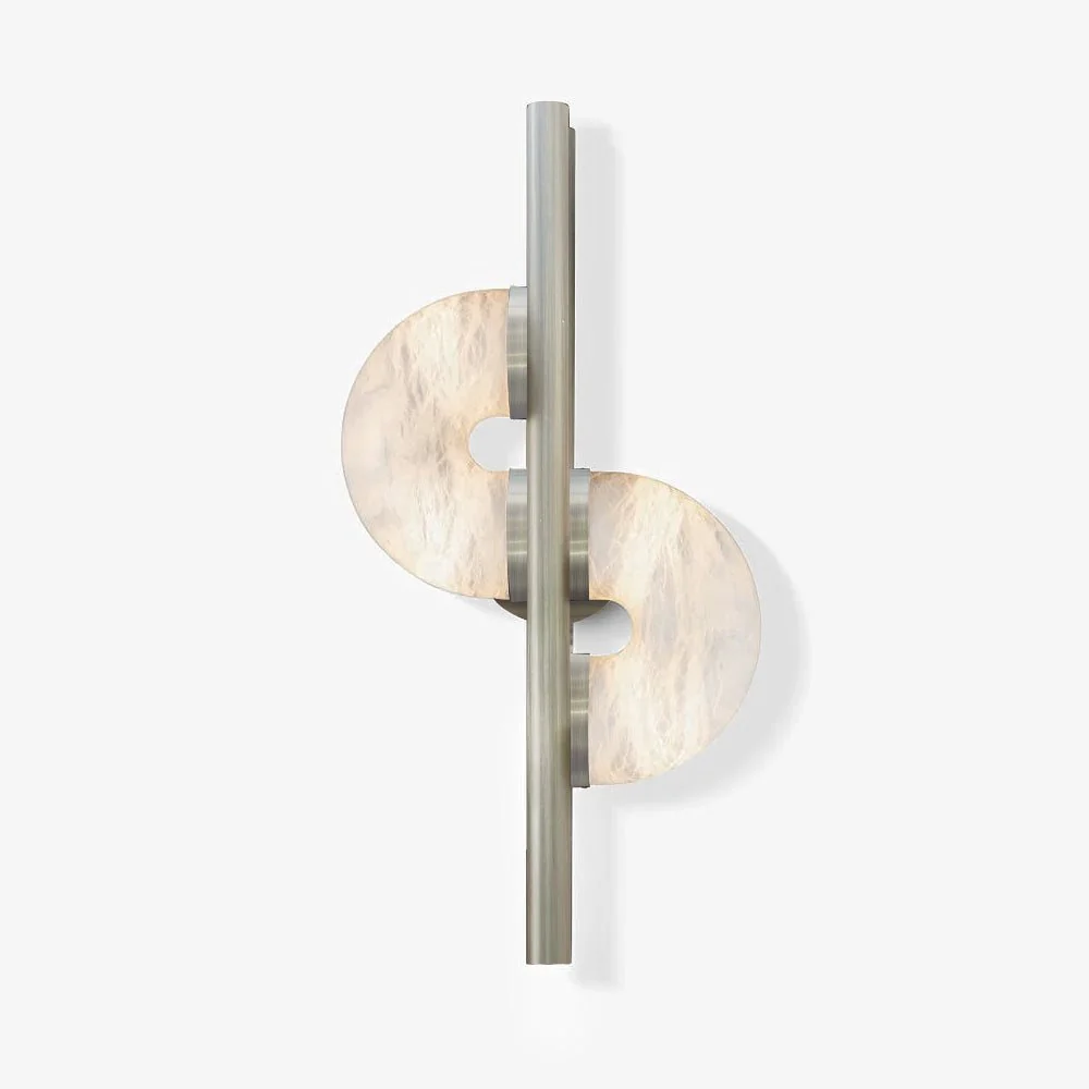 Dolly Geometric Wall Sconce in alabaster for Hallway by AUVIELIGHT
