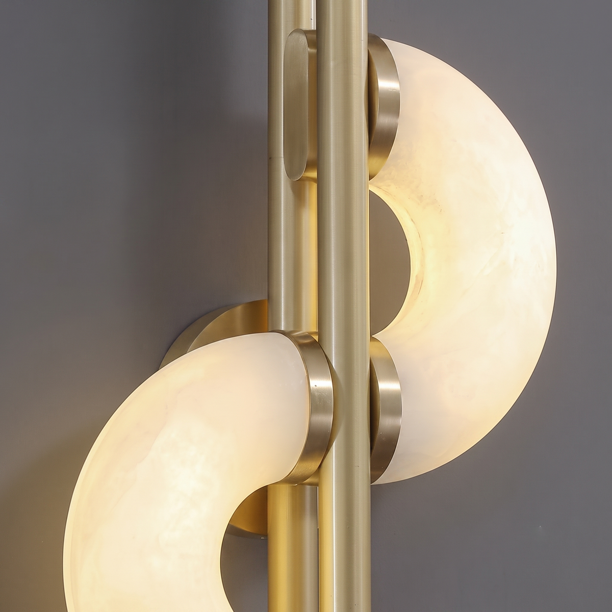 Dolly Geometric Wall Sconce in alabaster for Hallway by AUVIELIGHT