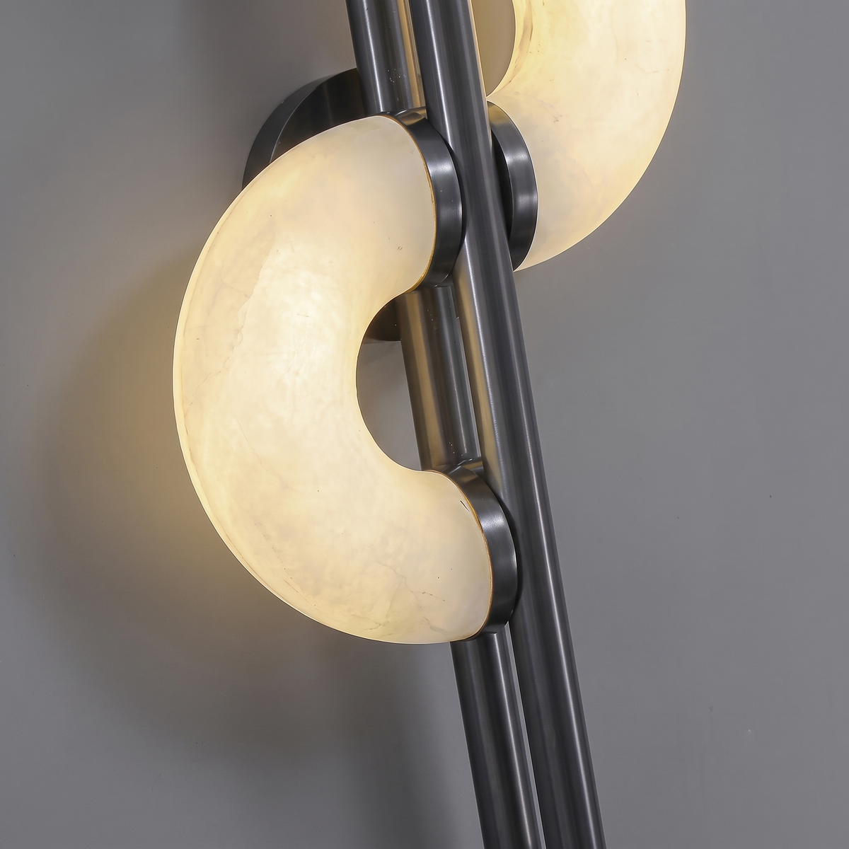Dolly Geometric Wall Sconce in alabaster for Hallway by AUVIELIGHT