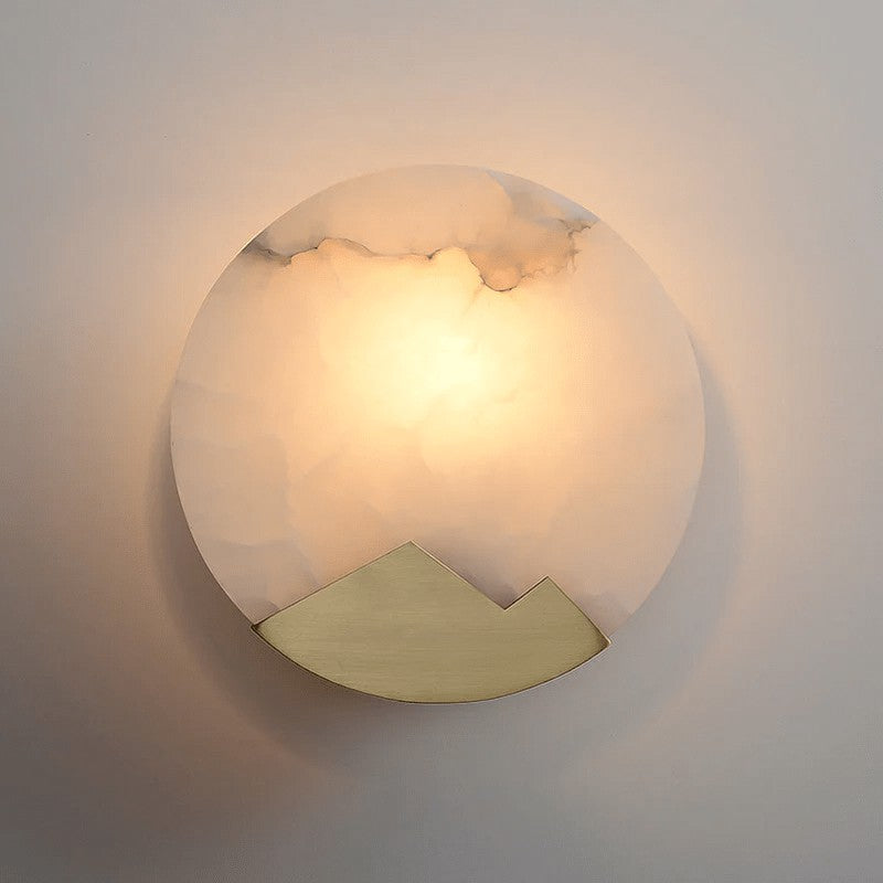 Dolly Wall Sconce in alabaster for Hallway by AUVIELIGHT