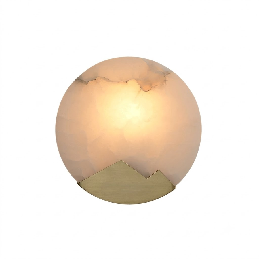 Dolly Wall Sconce in alabaster for Hallway by AUVIELIGHT