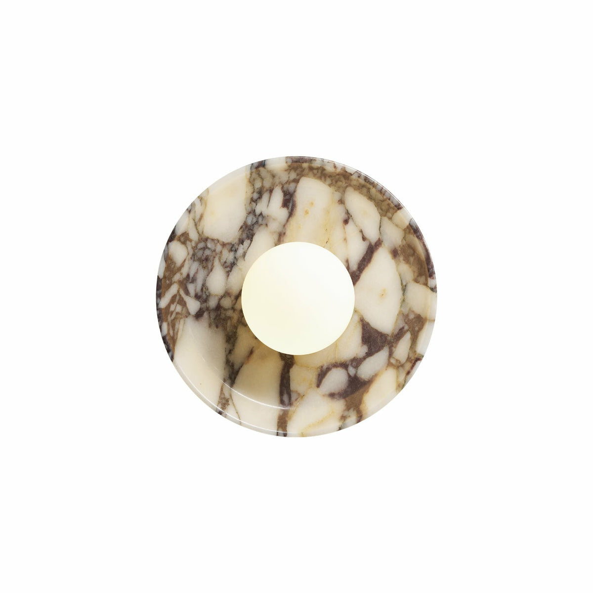 Dolly Circular Wall Sconce in alabaster for Hallway by AUVIELIGHT, W 9.8″ x H 9.8″ / White & Gold