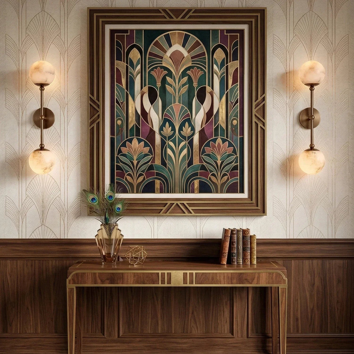 Globe Wall Sconce in alabaster for Hallway by AUVIELIGHT