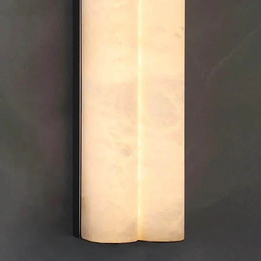 Tubular Cylinder Wall Sconce in alabaster for Hallway by AUVIELIGHT