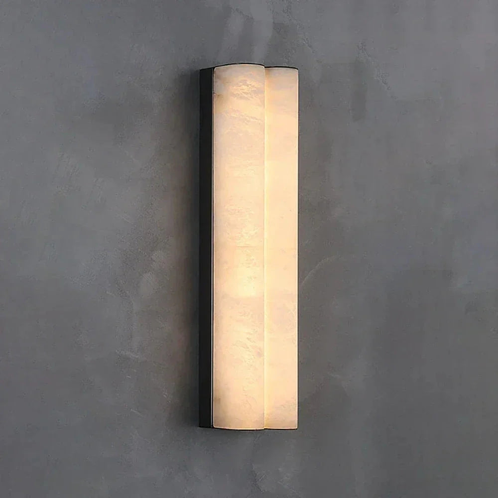 Tubular Cylinder Wall Sconce in alabaster for Hallway by AUVIELIGHT