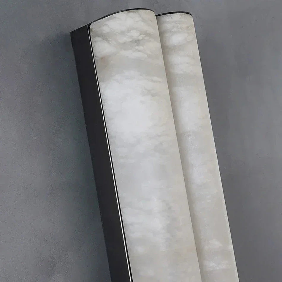 Tubular Cylinder Wall Sconce in alabaster for Hallway by AUVIELIGHT
