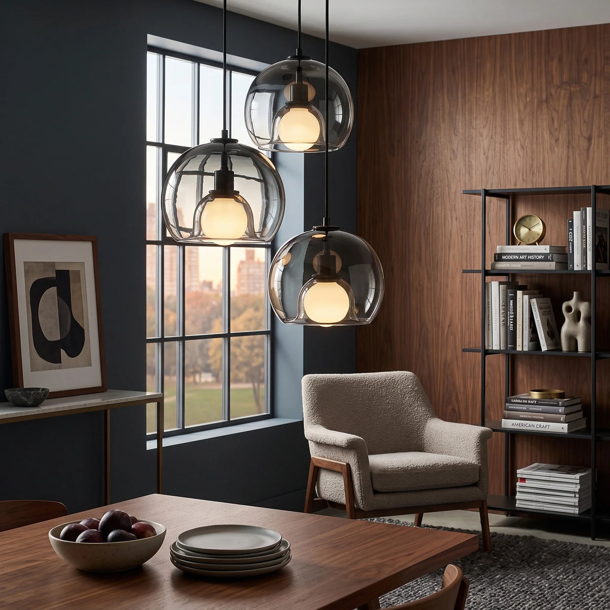 Layer Pendant Light in glass for Kitchen Island by AUVIELIGHT