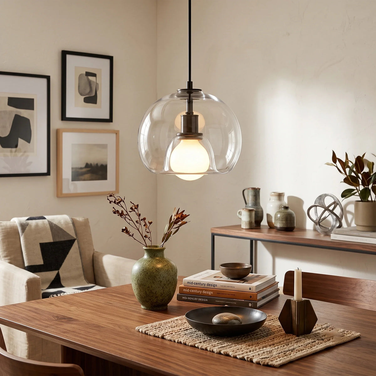 Layer Pendant Light in glass for Kitchen Island by AUVIELIGHT