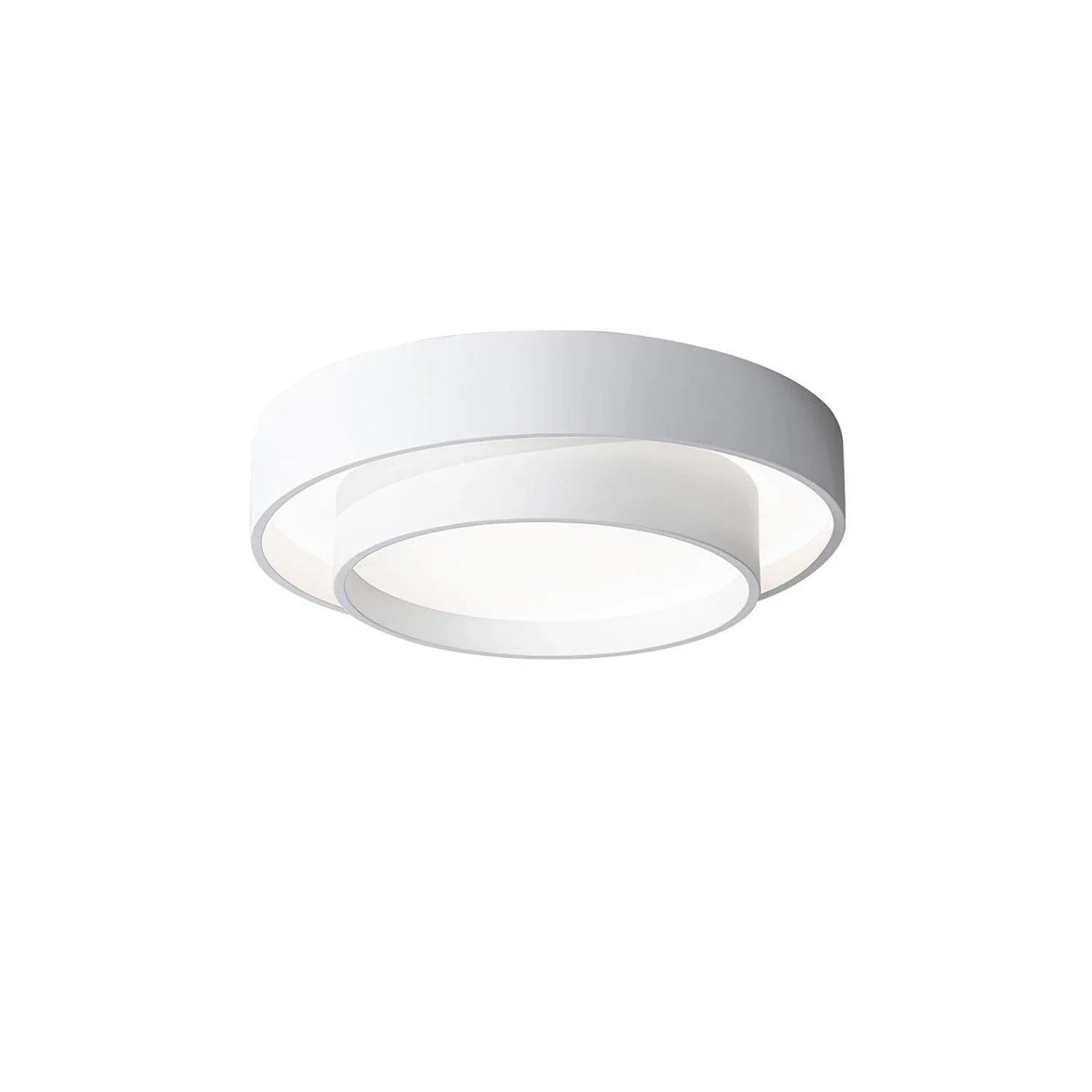 Dual Ring Flush Mount in metal for Low Ceilings by AUVIELIGHT