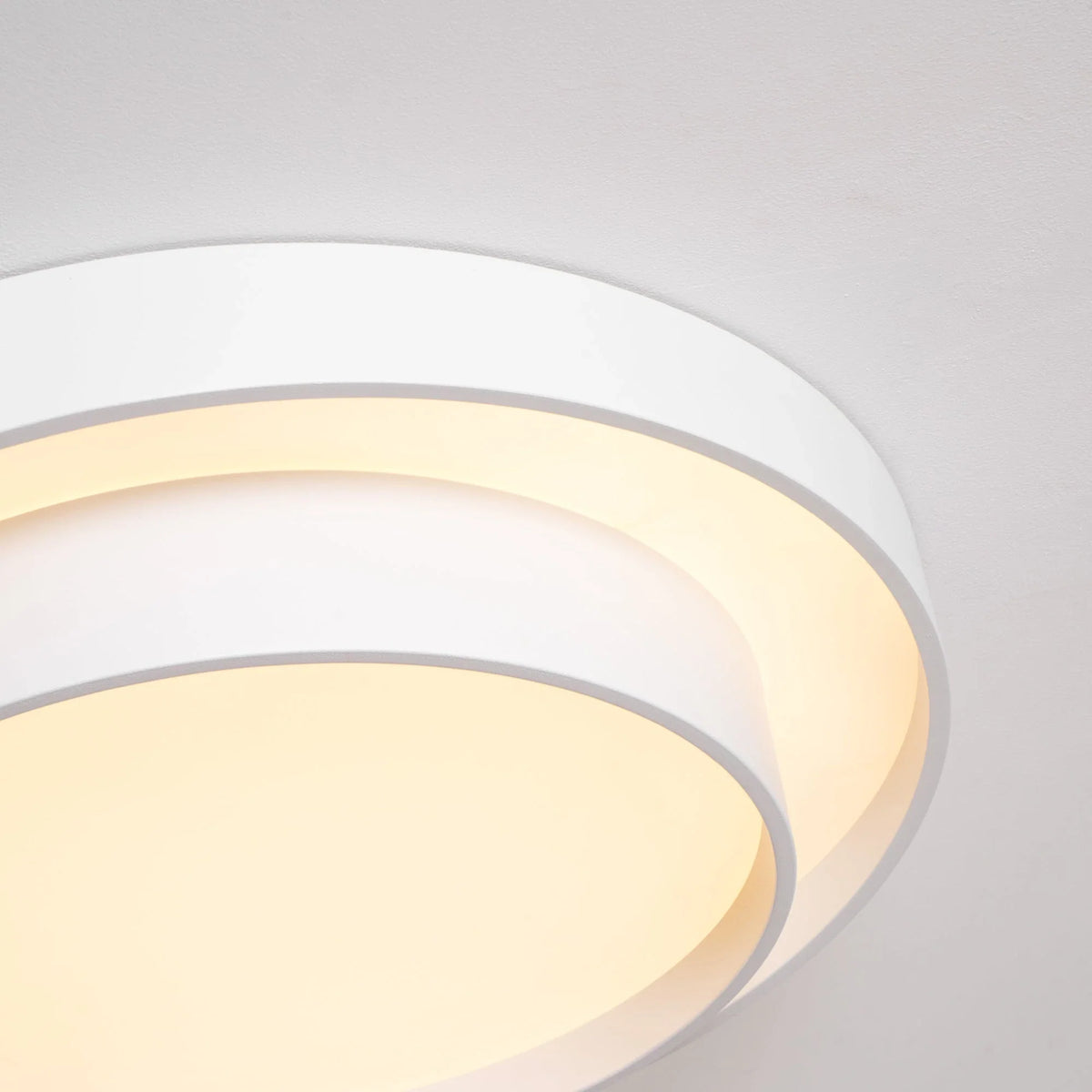 Dual Ring Flush Mount in metal for Low Ceilings by AUVIELIGHT