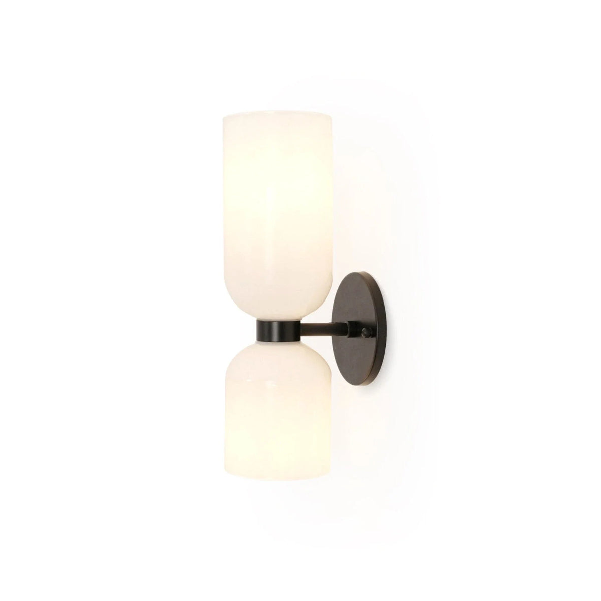 Dual Cylinder Wall Sconce in glass for Hallway by AUVIELIGHT