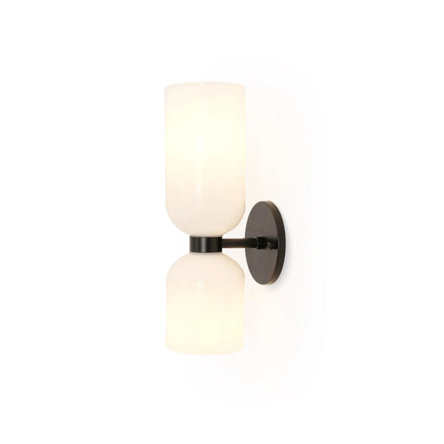 Dual Cylinder Wall Sconce in glass for Hallway by AUVIELIGHT