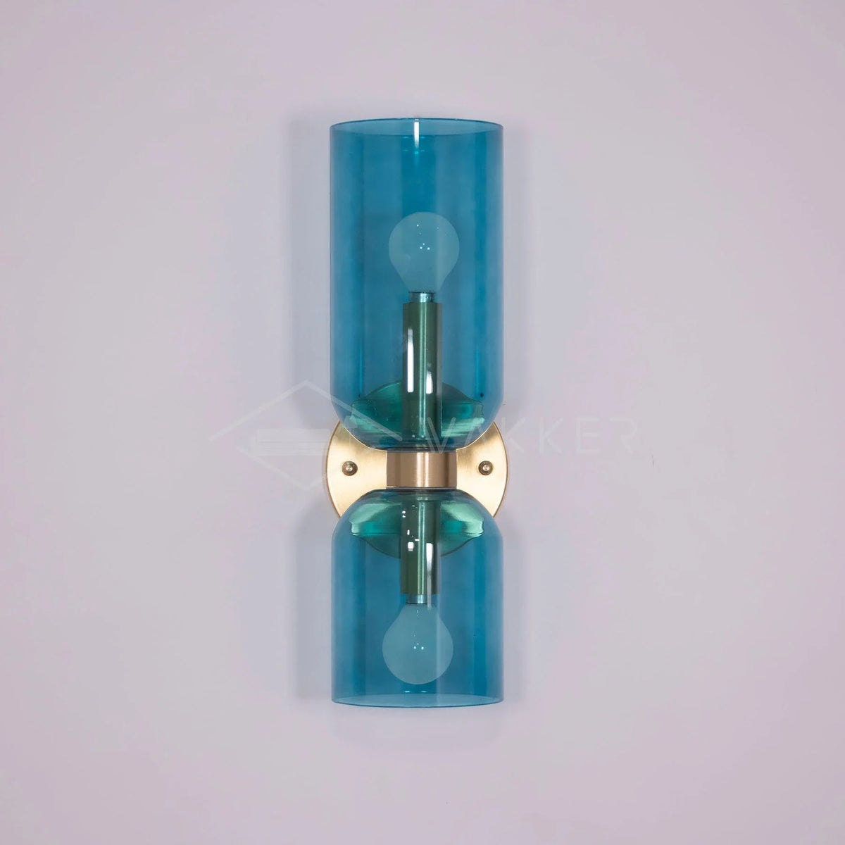 Dual Cylinder Wall Sconce in glass for Hallway by AUVIELIGHT