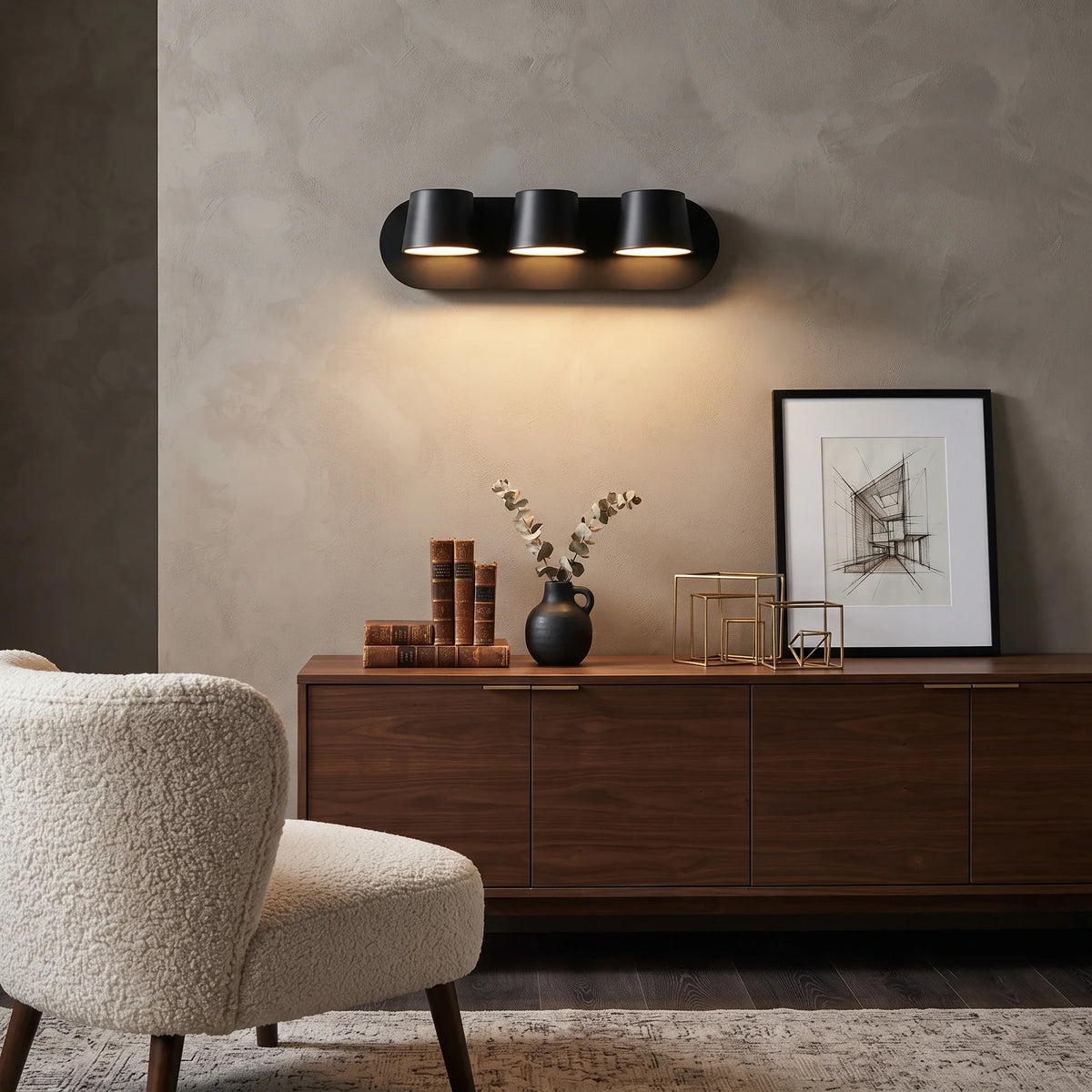 Head Dual Wall Sconce in metal for Hallway by AUVIELIGHT