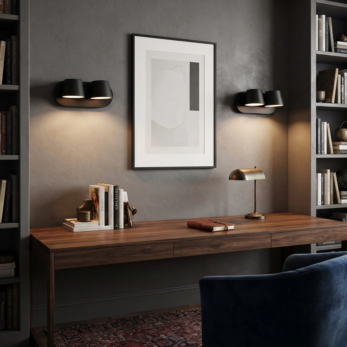 Head Dual Wall Sconce in metal for Hallway by AUVIELIGHT